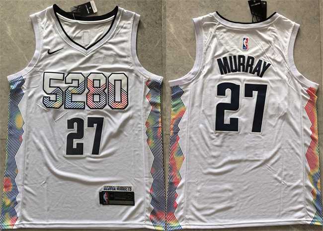 Men%27s Denver Nuggets #27 Jamal Murray White 2024 City Edition Stitched Basketball Jersey->cleveland cavaliers->NBA Jersey